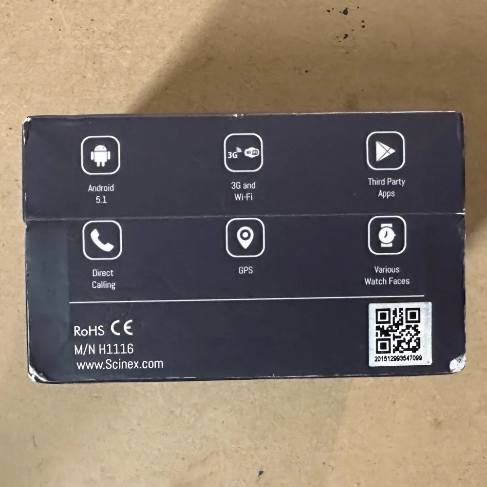Scinex Halo Smart watch‎ Android 5.1 (Silver Black)